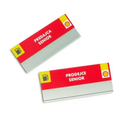 Osobní jmenovka s potiskem Shell