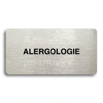 Piktogram "ALERGOLOGIE" - stříbrná tabulka - černý tisk bez rámečku