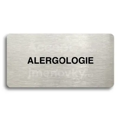 Piktogram "ALERGOLOGIE" - stříbrná tabulka - černý tisk bez rámečku