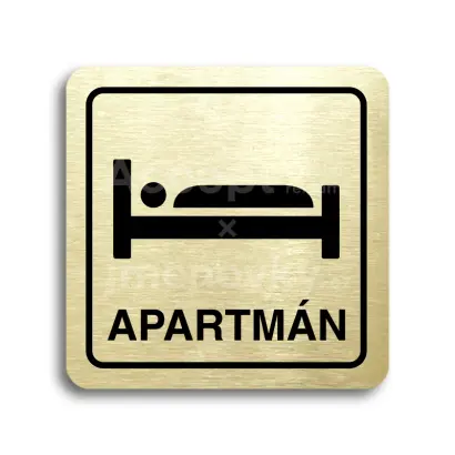 Piktogram "apartmán II" - zlatá tabulka - černý tisk