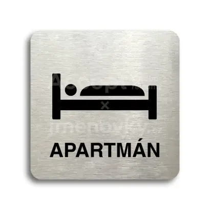 Piktogram "apartmán II" - stříbrná tabulka - černý tisk bez rámečku
