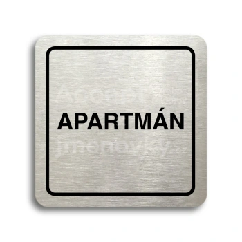 Piktogram "apartmán" - stříbrná tabulka - černý tisk