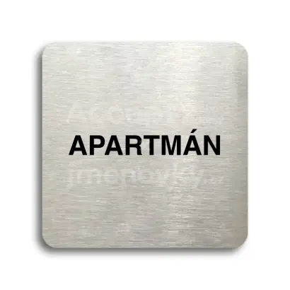 Piktogram "apartmán" - stříbrná tabulka - černý tisk bez rámečku