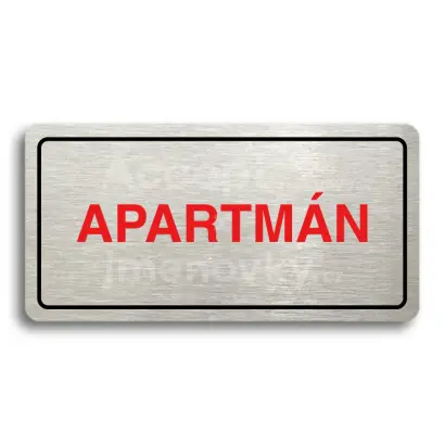 Piktogram "APARTMÁN" - stříbrná tabulka - barevný tisk