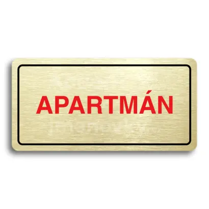 Piktogram "APARTMÁN" - zlatá tabulka - barevný tisk