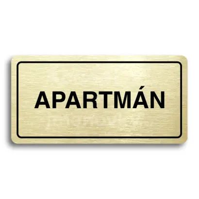 Piktogram "APARTMÁN" - zlatá tabulka - černý tisk