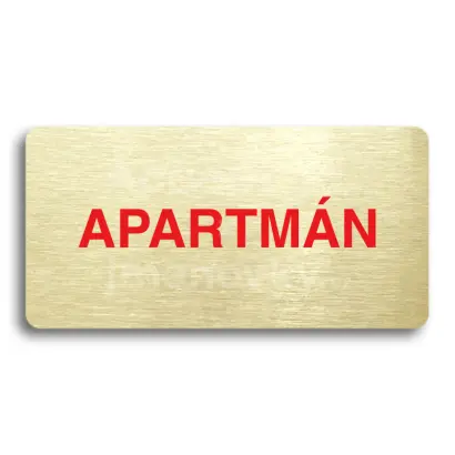Piktogram "APARTMÁN" - zlatá tabulka - barevný tisk bez rámečku