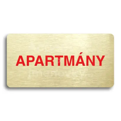 Piktogram "APARTMÁNY" - zlatá tabulka - barevný tisk bez rámečku