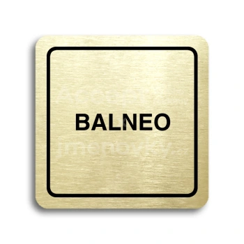Piktogram "balneo" - zlatá tabulka - černý tisk