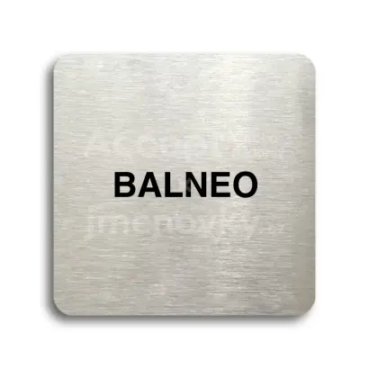 Piktogram "balneo" - stříbrná tabulka - černý tisk bez rámečku