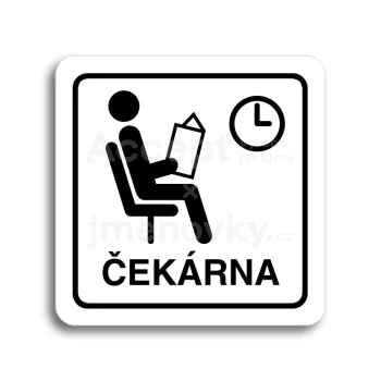 Piktogram "čekárna II" - bílá tabulka - černý tisk