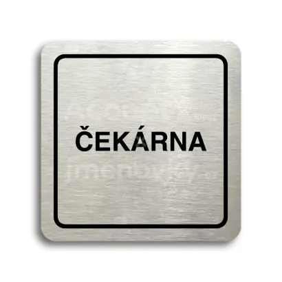 Piktogram "čekárna" - stříbrná tabulka - černý tisk