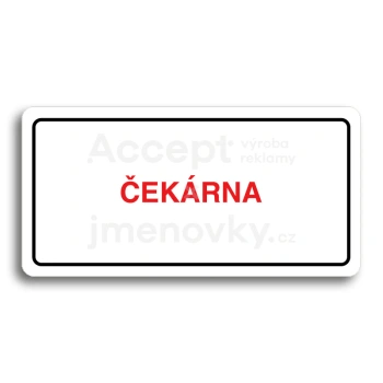 Piktogram "ČEKÁRNA" - bílá tabulka - barevný tisk