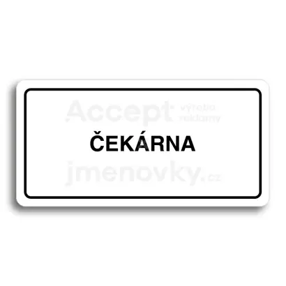 Piktogram "ČEKÁRNA" - bílá tabulka - černý tisk