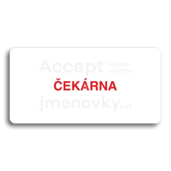 Piktogram "ČEKÁRNA" - bílá tabulka - barevný tisk bez rámečku