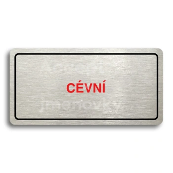Piktogram "CÉVNÍ" - stříbrná tabulka - barevný tisk