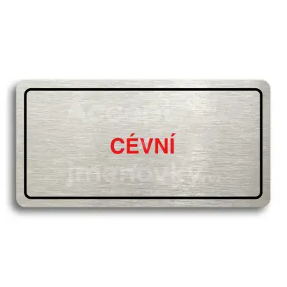 Piktogram "CÉVNÍ" - stříbrná tabulka - barevný tisk