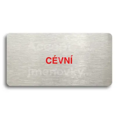 Piktogram "CÉVNÍ" - stříbrná tabulka - barevný tisk bez rámečku