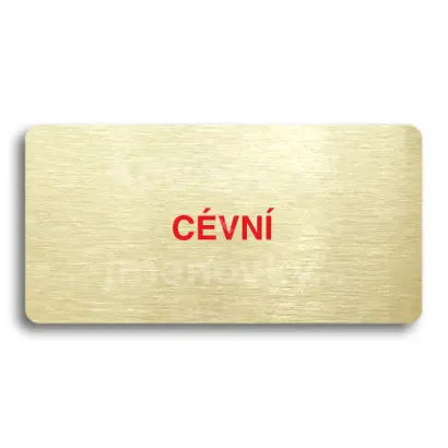 Piktogram "CÉVNÍ" - zlatá tabulka - barevný tisk bez rámečku