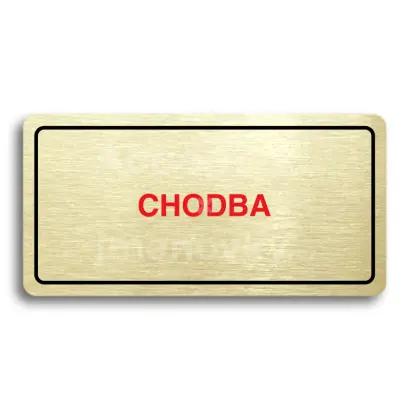 Piktogram "CHODBA" - zlatá tabulka - barevný tisk
