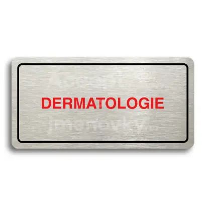 Piktogram "DERMATOLOGIE" - stříbrná tabulka - barevný tisk