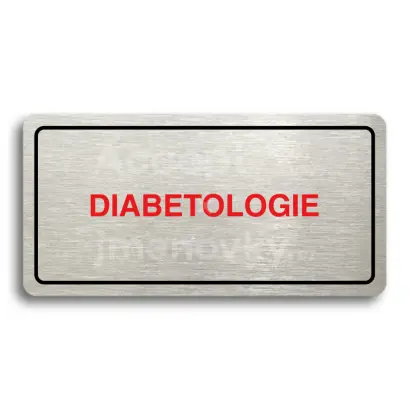 Piktogram "DIABETOLOGIE" - stříbrná tabulka - barevný tisk