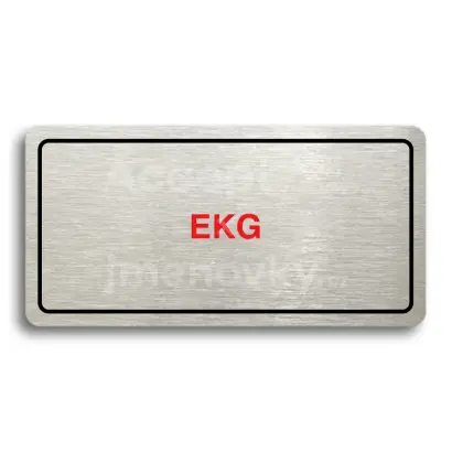 Piktogram "EKG" - stříbrná tabulka - barevný tisk