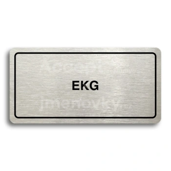 Piktogram "EKG" - zlatá tabulka - černý tisk