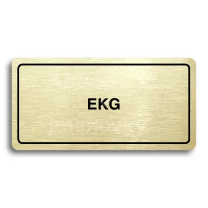 Piktogram "EKG" - zlatá tabulka - černý tisk