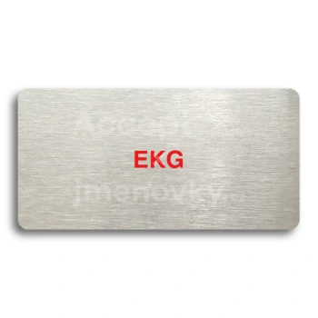 Piktogram "EKG" - stříbrná tabulka - barevný tisk bez rámečku