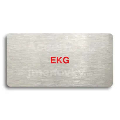 Piktogram "EKG" - stříbrná tabulka - barevný tisk bez rámečku