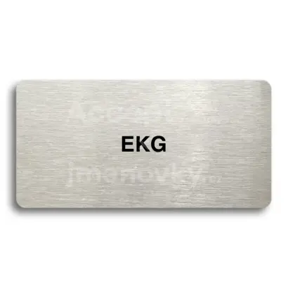 Piktogram "EKG" - stříbrná tabulka - černý tisk bez rámečku