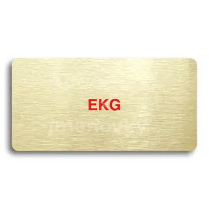 Piktogram "EKG" - zlatá tabulka - barevný tisk bez rámečku