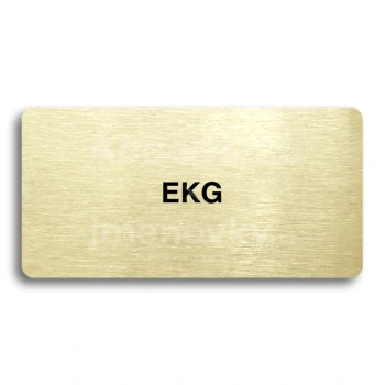 Piktogram "EKG" - zlatá tabulka - černý tisk bez rámečku