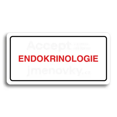 Piktogram "ENDOKRINOLOGIE" - bílá tabulka - barevný tisk