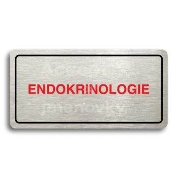 Piktogram "ENDOKRINOLOGIE" - stříbrná tabulka - barevný tisk