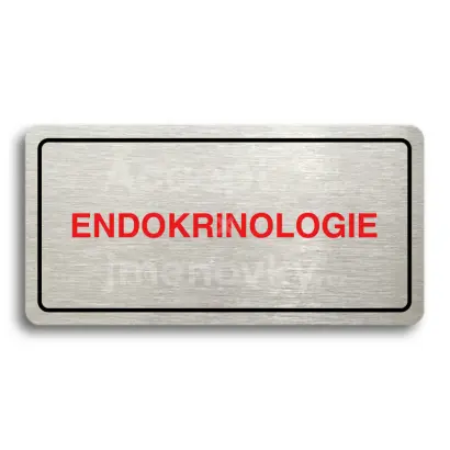 Piktogram "ENDOKRINOLOGIE" - stříbrná tabulka - barevný tisk
