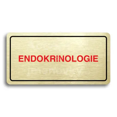 Piktogram "ENDOKRINOLOGIE" - zlatá tabulka - barevný tisk