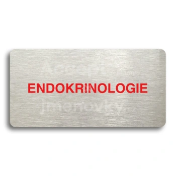 Piktogram "ENDOKRINOLOGIE" - stříbrná tabulka - barevný tisk bez rámečku