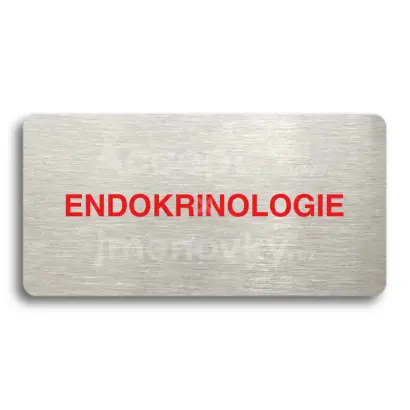 Piktogram "ENDOKRINOLOGIE" - stříbrná tabulka - barevný tisk bez rámečku
