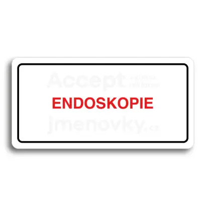 Piktogram "ENDOSKOPIE" - bílá tabulka - barevný tisk