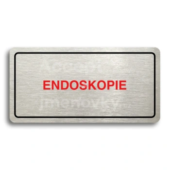 Piktogram "ENDOSKOPIE" - stříbrná tabulka - barevný tisk