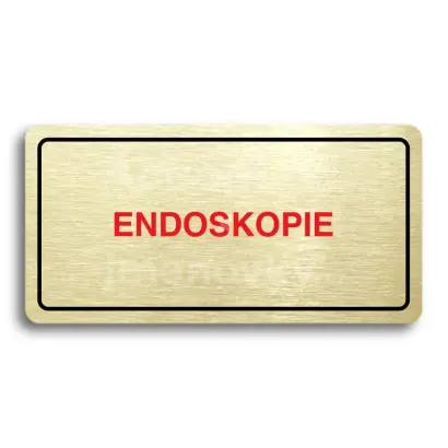 Piktogram "ENDOSKOPIE" - zlatá tabulka - barevný tisk