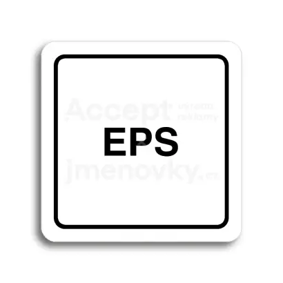 Piktogram "EPS" - bílá tabulka - černý tisk