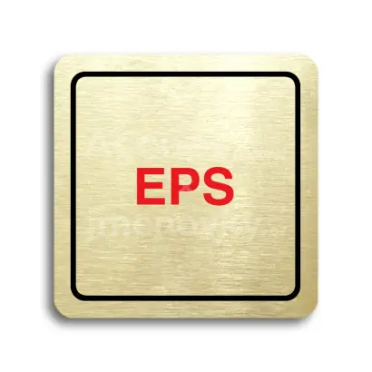 Piktogram "EPS" - zlatá tabulka - barevný tisk