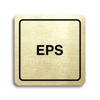 Piktogram "EPS" - zlatá tabulka - černý tisk