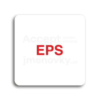 Piktogram "EPS" - bílá tabulka - barevný tisk bez rámečku