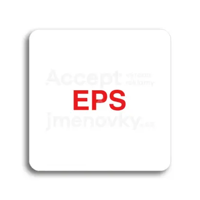 Piktogram "EPS" - bílá tabulka - barevný tisk bez rámečku