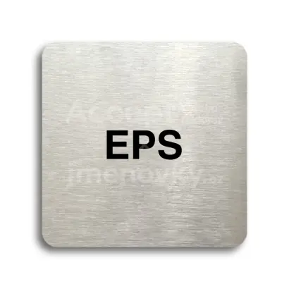 Piktogram "EPS" - stříbrná tabulka - černý tisk bez rámečku