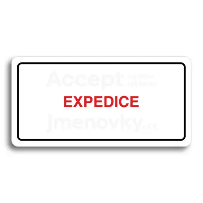 Piktogram "EXPEDICE" - bílá tabulka - barevný tisk